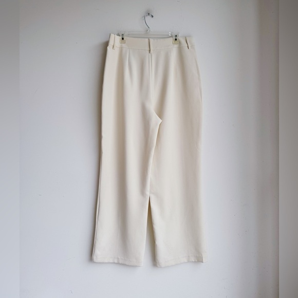 NWT VERO MODA AWARE Suri Split-Front Wide Leg Trousers | Size XL | Cream/Ivory - Picture 6 of 8